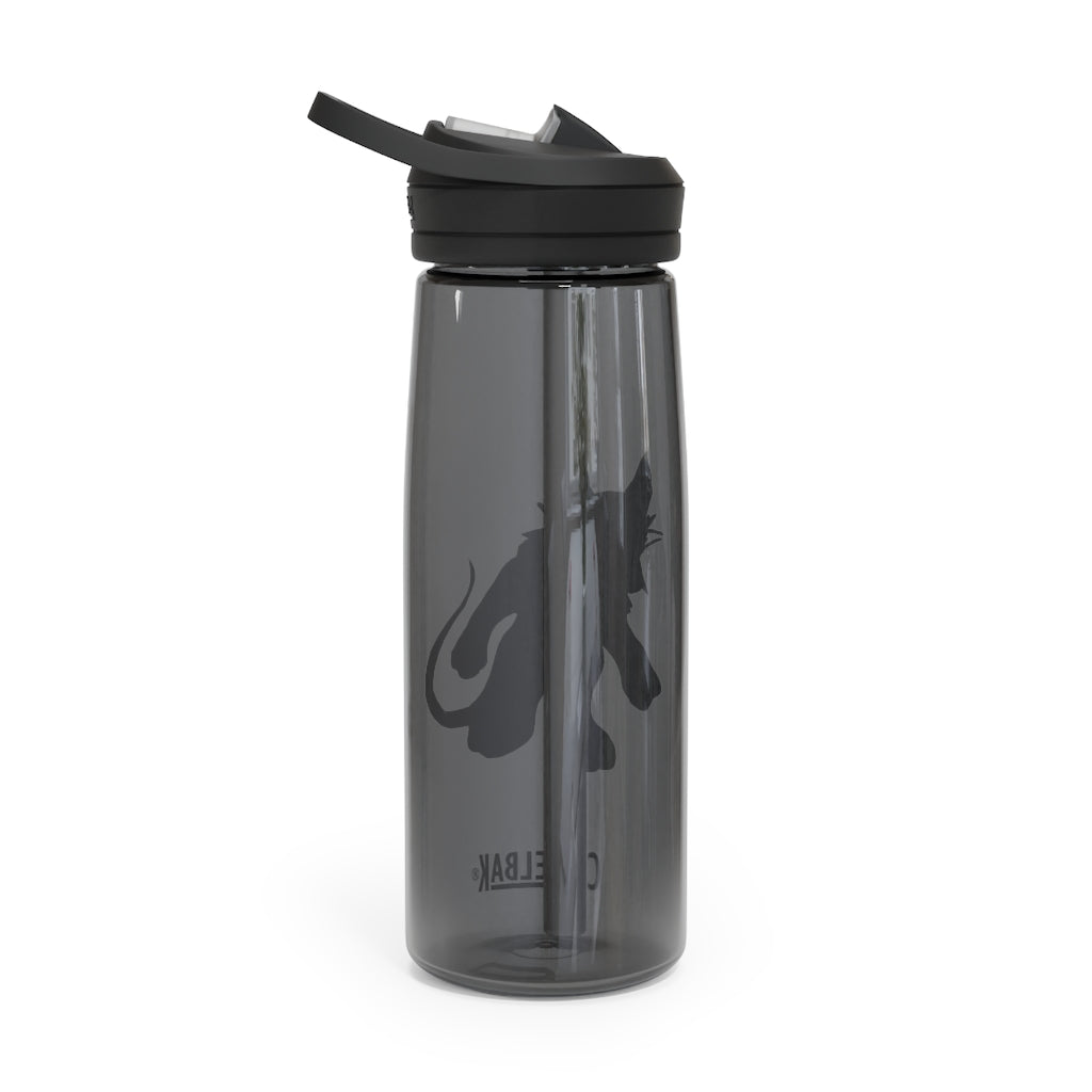 Personalized CamelBak Eddy® water bottle in 20oz and 25oz sizes, showcasing robust Tritan™ material and spill-proof biting valve.