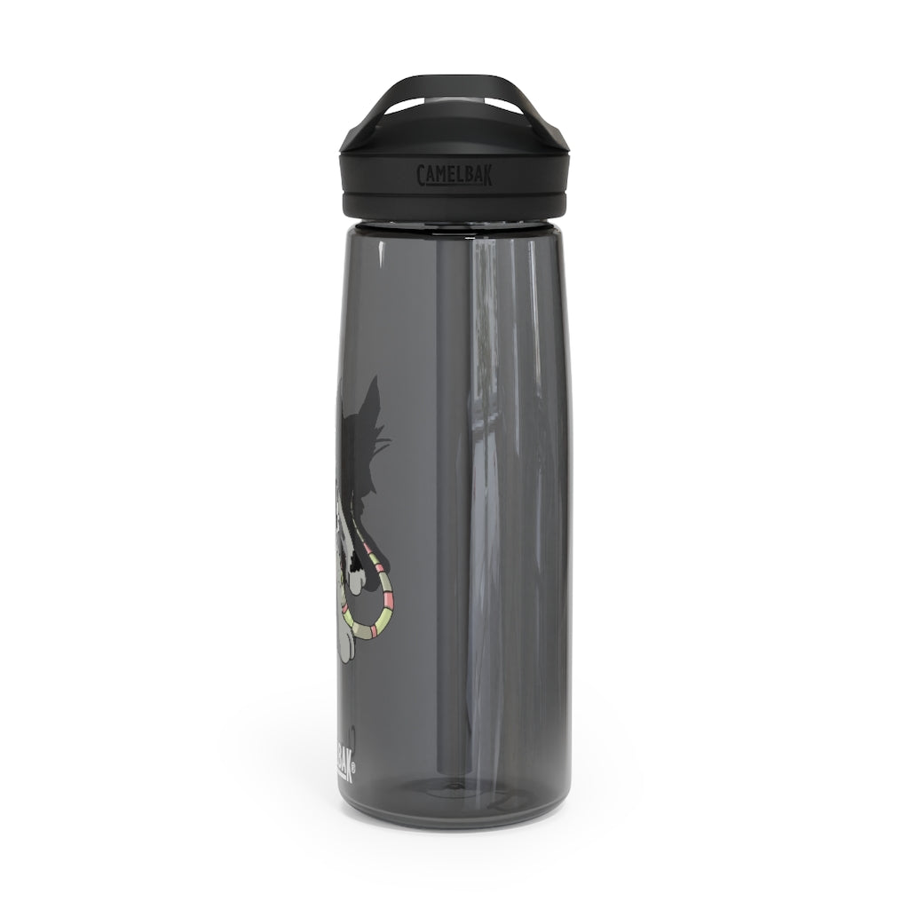 Personalized CamelBak Eddy® water bottle in 20oz and 25oz sizes, showcasing robust Tritan™ material and spill-proof biting valve.