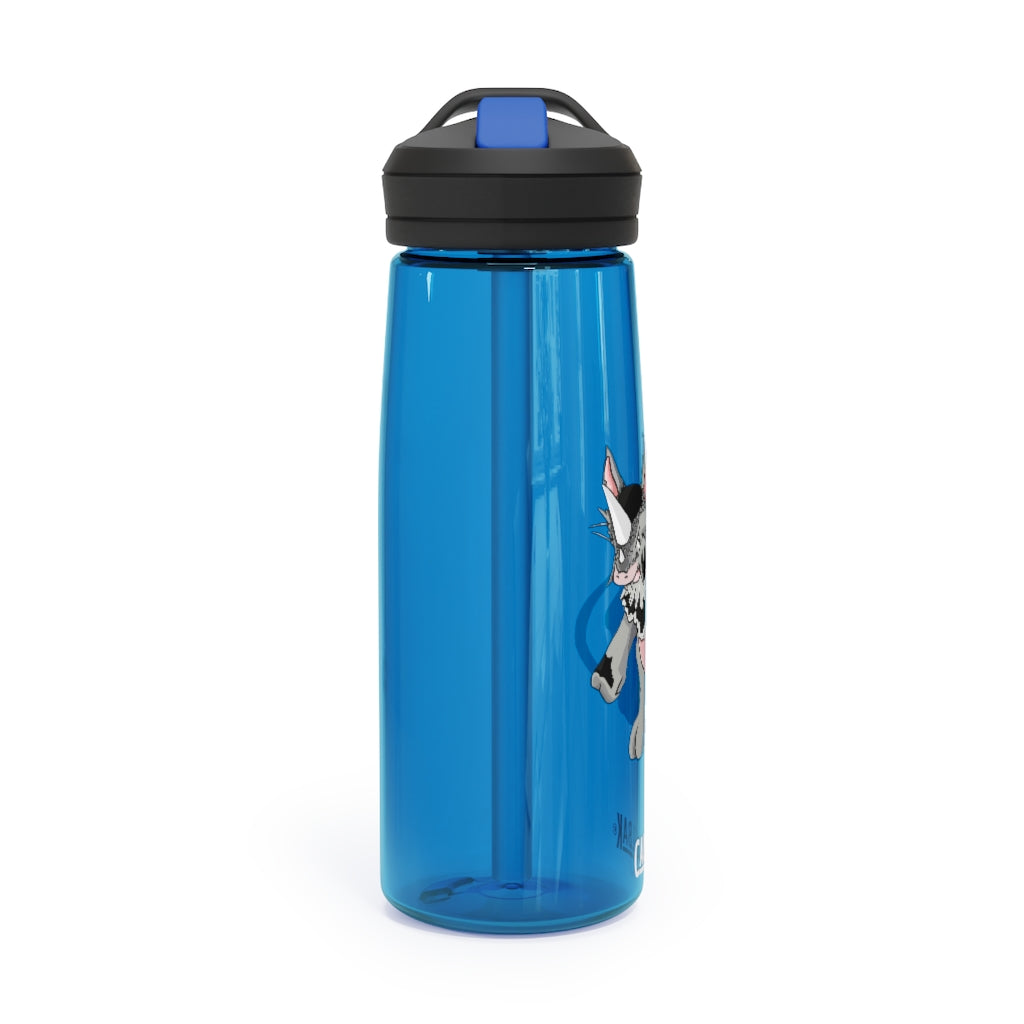 Personalized CamelBak Eddy® water bottle in 20oz and 25oz sizes, showcasing robust Tritan™ material and spill-proof biting valve.