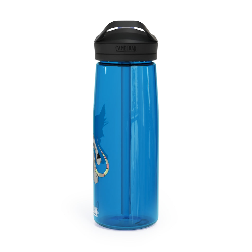 Personalized CamelBak Eddy® water bottle in 20oz and 25oz sizes, showcasing robust Tritan™ material and spill-proof biting valve.