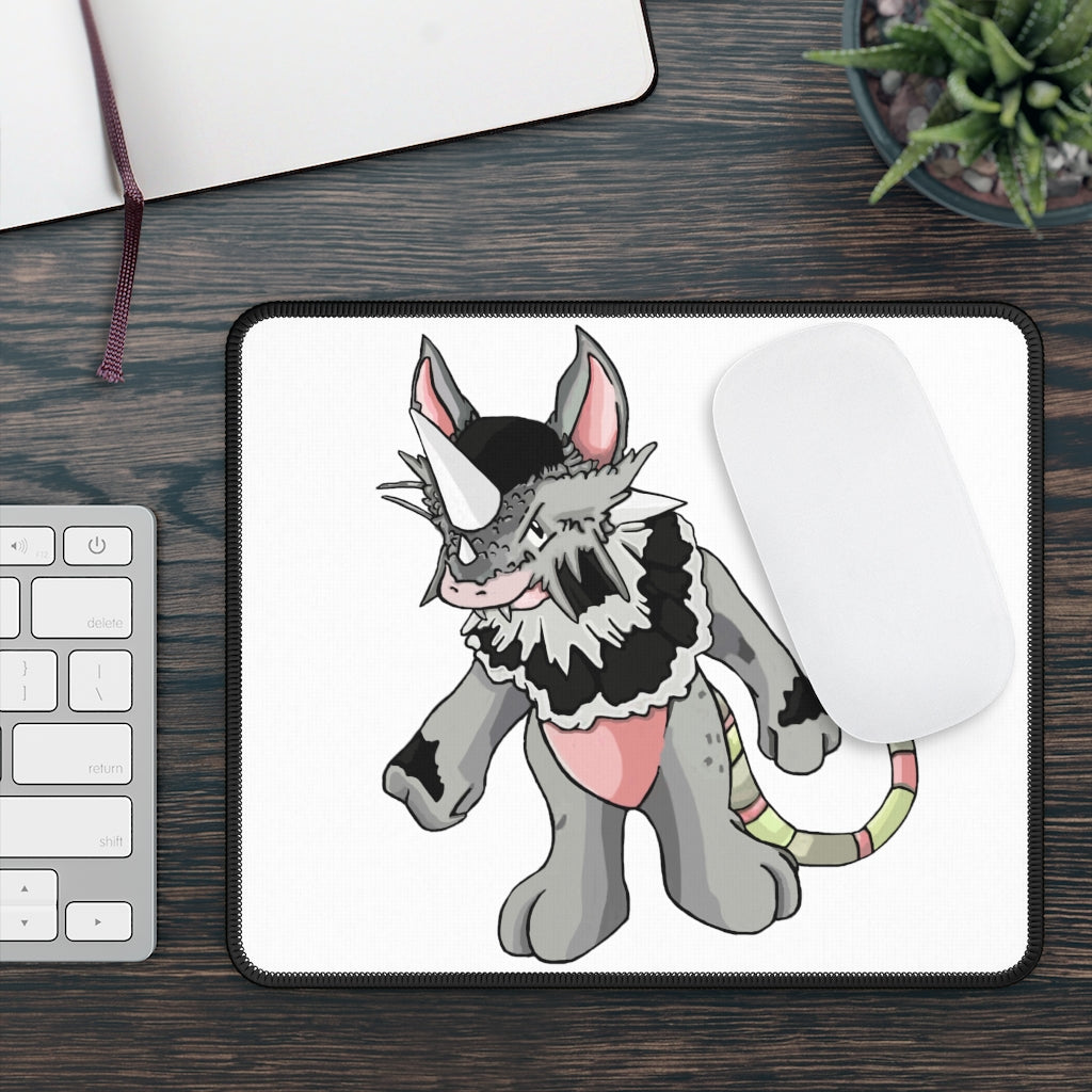 Snibble Gaming Mouse Pad featuring vibrant custom designs and stitched edges, measuring 9x7 inches.