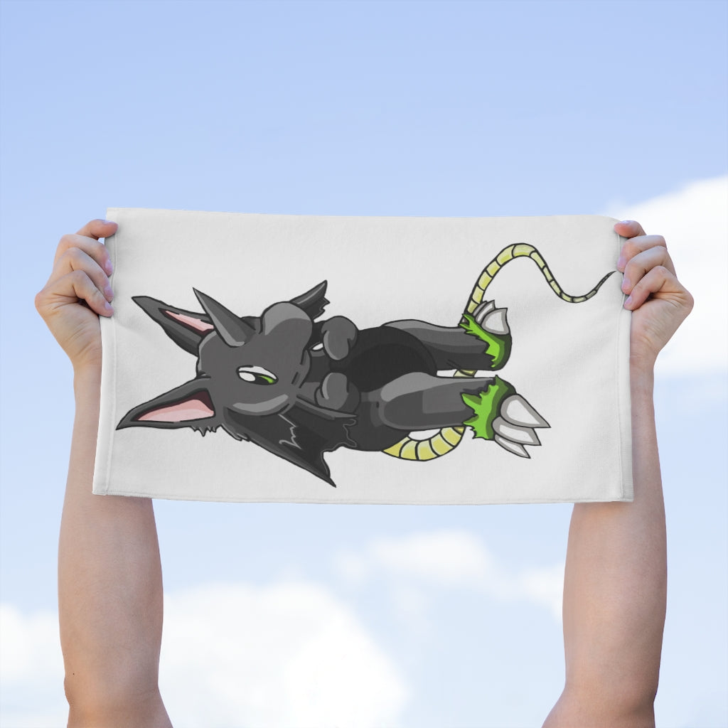 Snouse Rally Towel measuring 11x18 inches, featuring a soft polyester front and absorbent cotton backing, ideal for personalization.