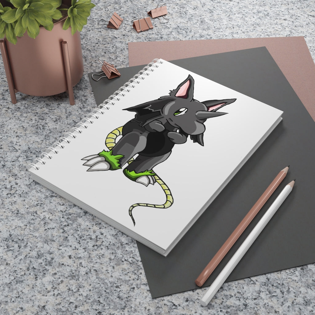 Snouse Spiral Notebook with customizable covers and wide-ruled pages, showcasing a stylish design.