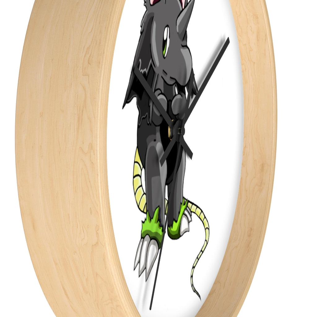 Snouse Wall Clock with wooden frame and plexiglass face, showcasing elegant design and silent mechanism.