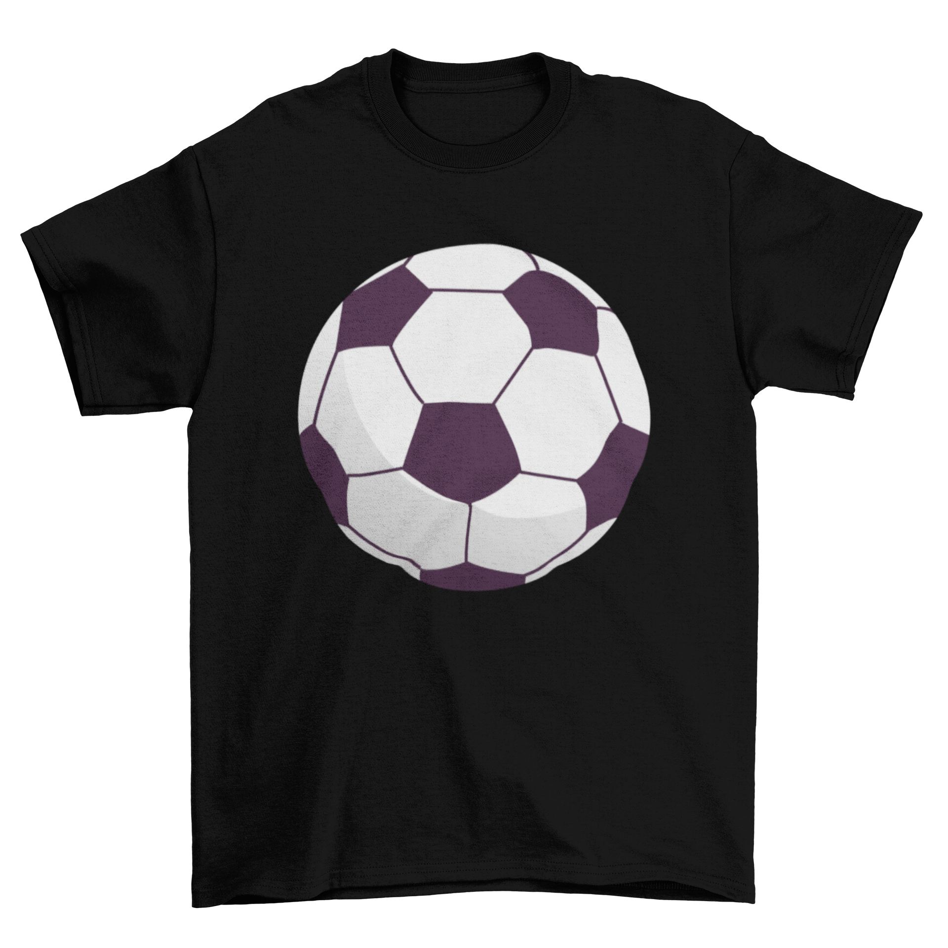 Pregnancy t-shirt with a large soccer ball design representing a baby bump, perfect for soccer-loving moms.