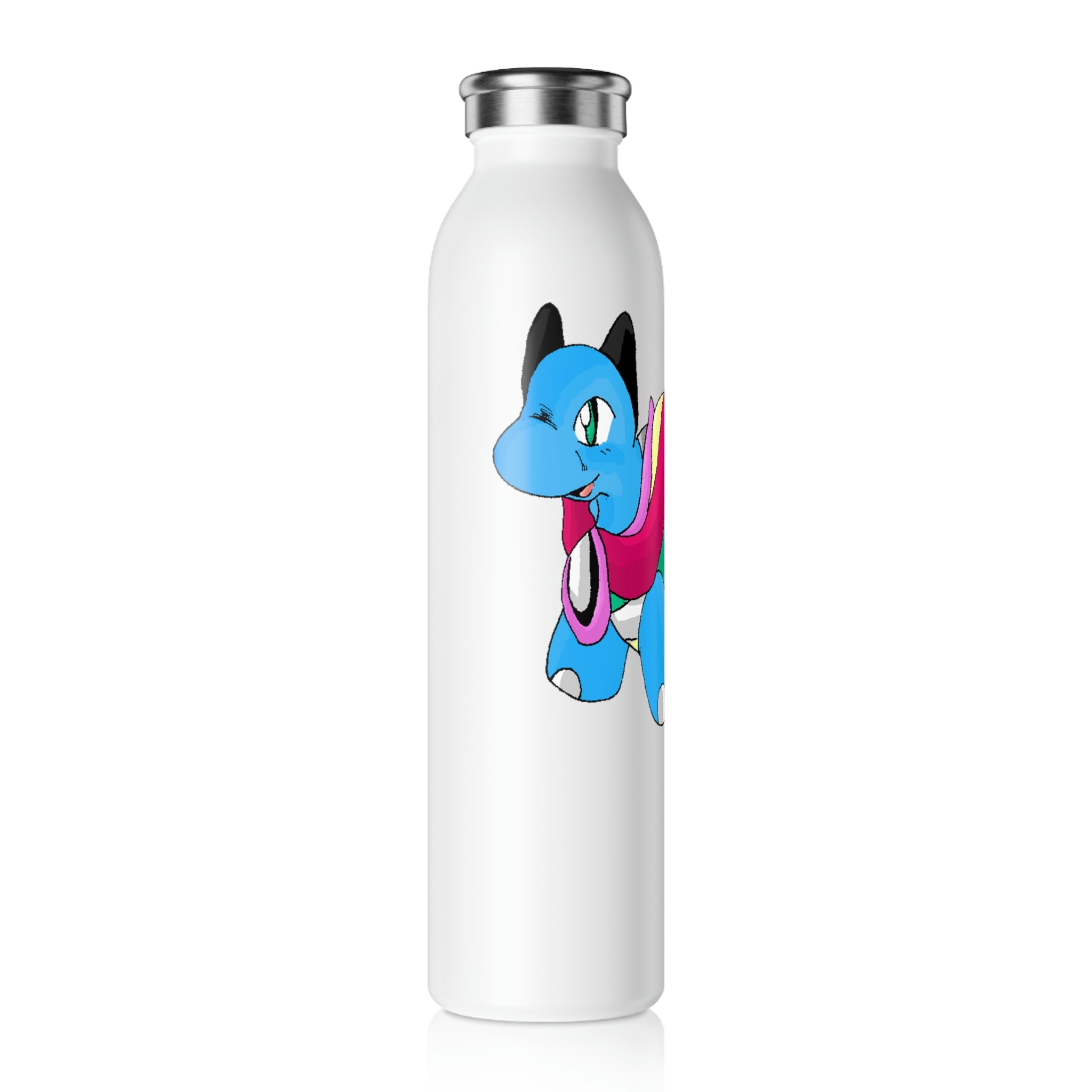 Spa Slim Water Bottle with matte finish and silver cap, showcasing a stylish design and 20oz capacity.