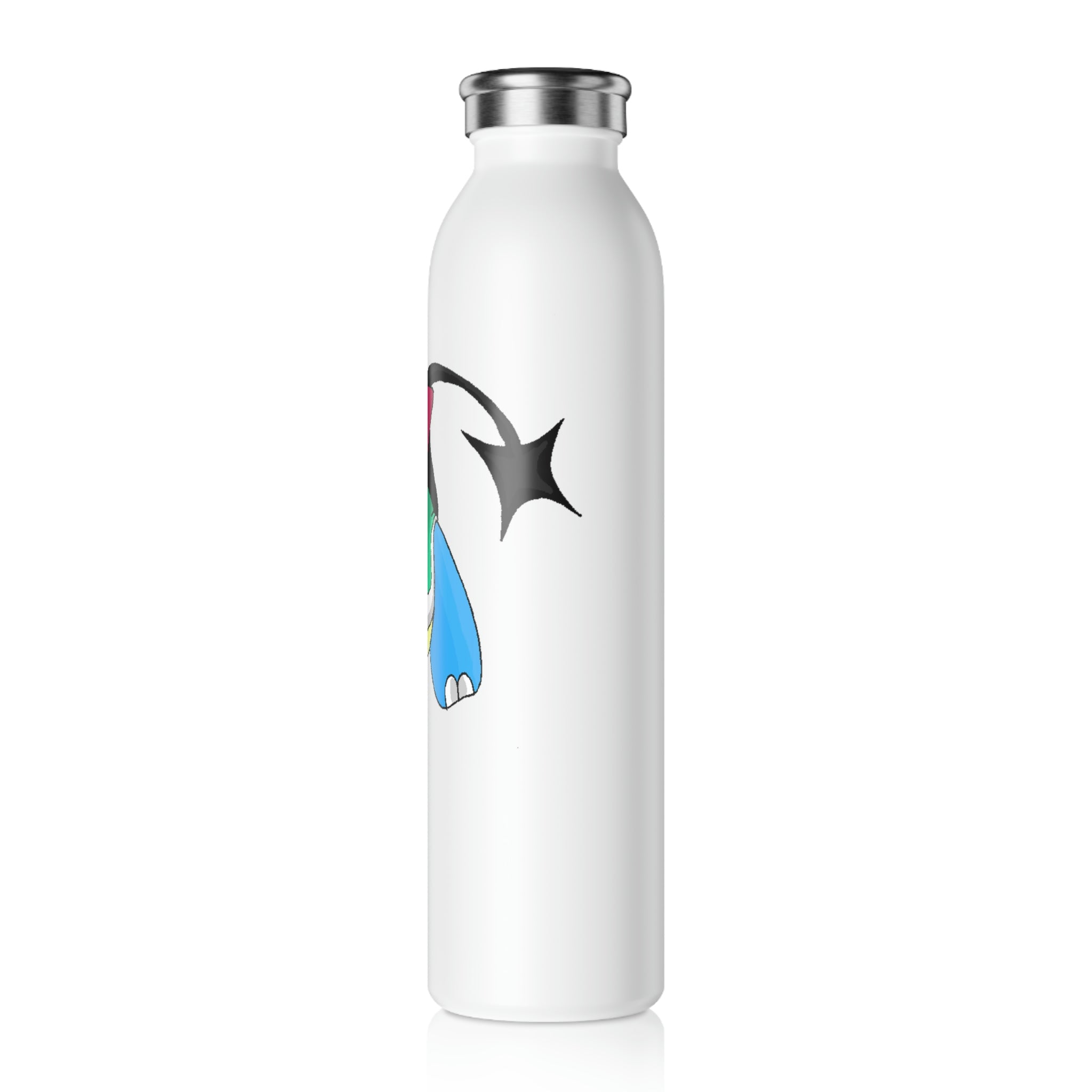 Spa Slim Water Bottle with matte finish and silver cap, showcasing a stylish design and 20oz capacity.