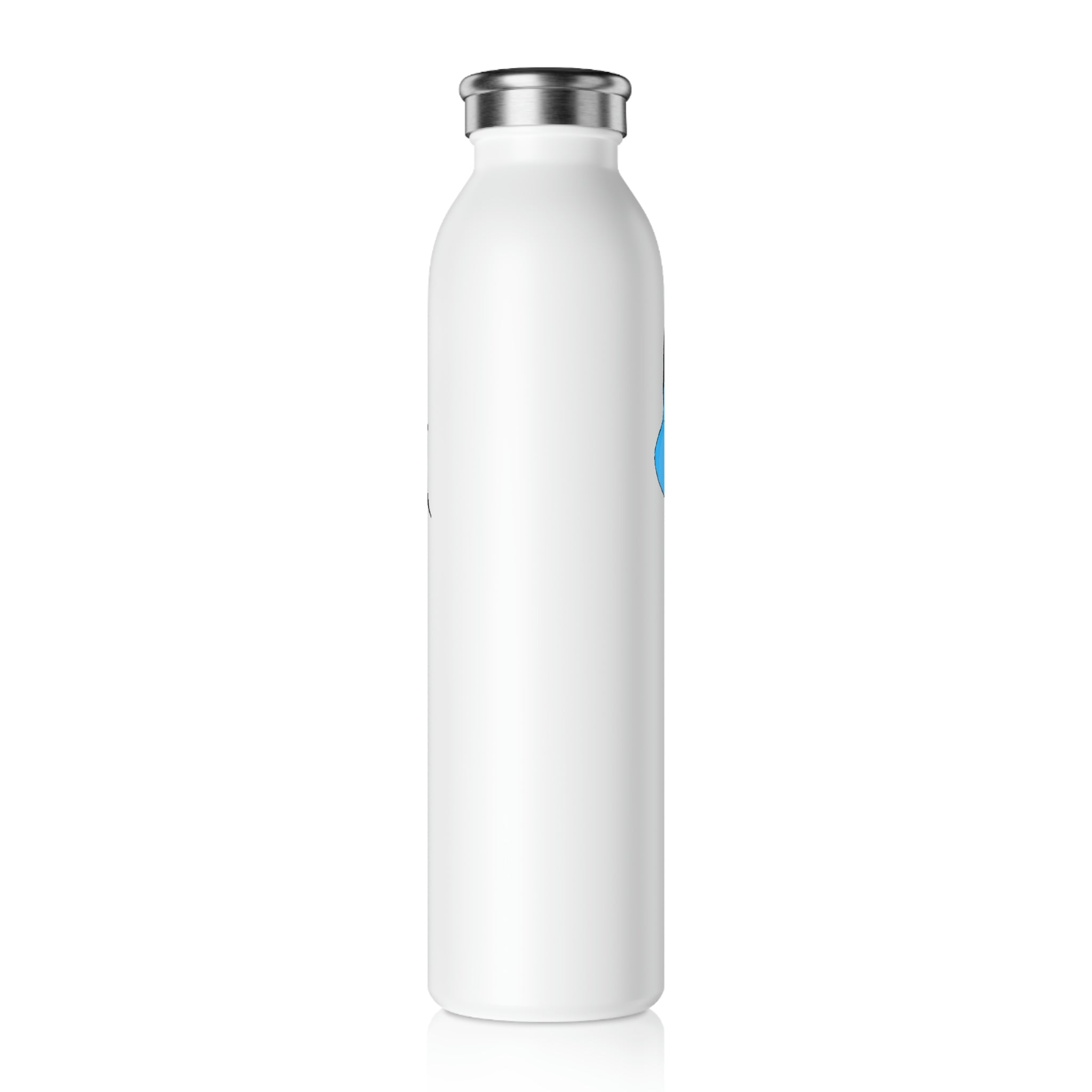 Spa Slim Water Bottle with matte finish and silver cap, showcasing a stylish design and 20oz capacity.