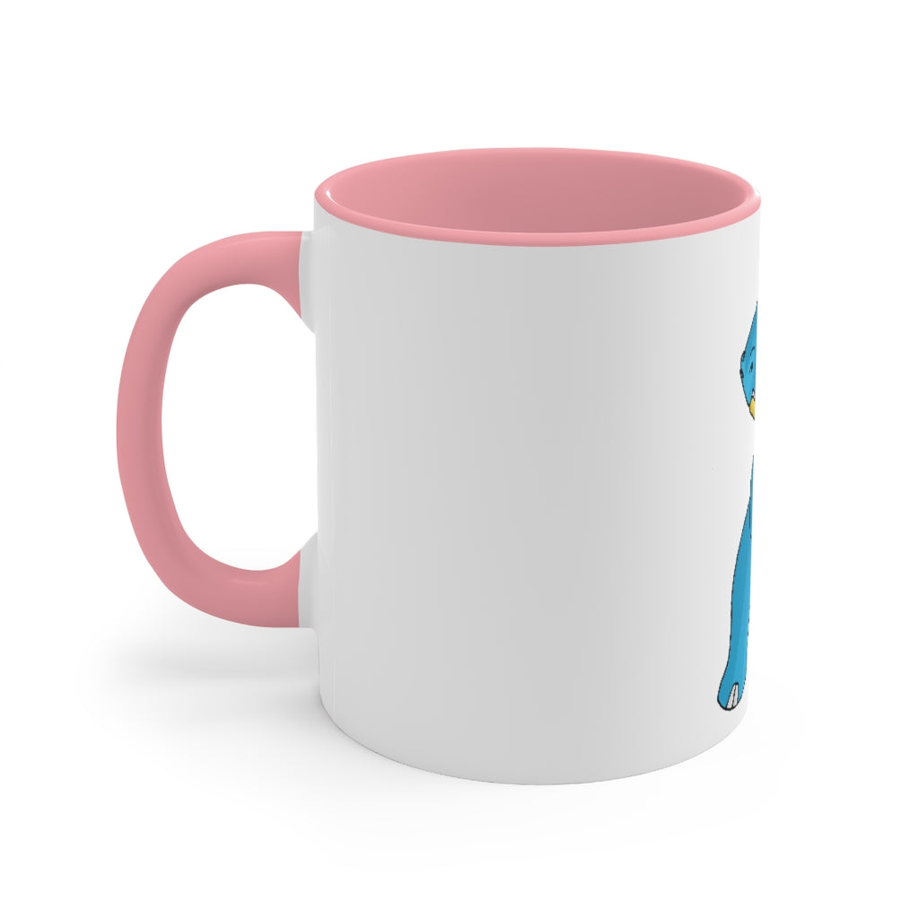 Spakeel Accent Mug showcasing a two-tone design with a white exterior and a colored interior, available in red, pink, and black options.