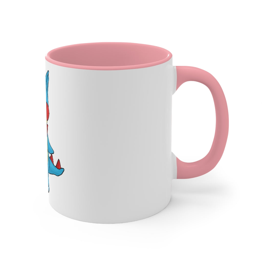 Spakeel Accent Mug showcasing a two-tone design with a white exterior and a colored interior, available in red, pink, and black options.