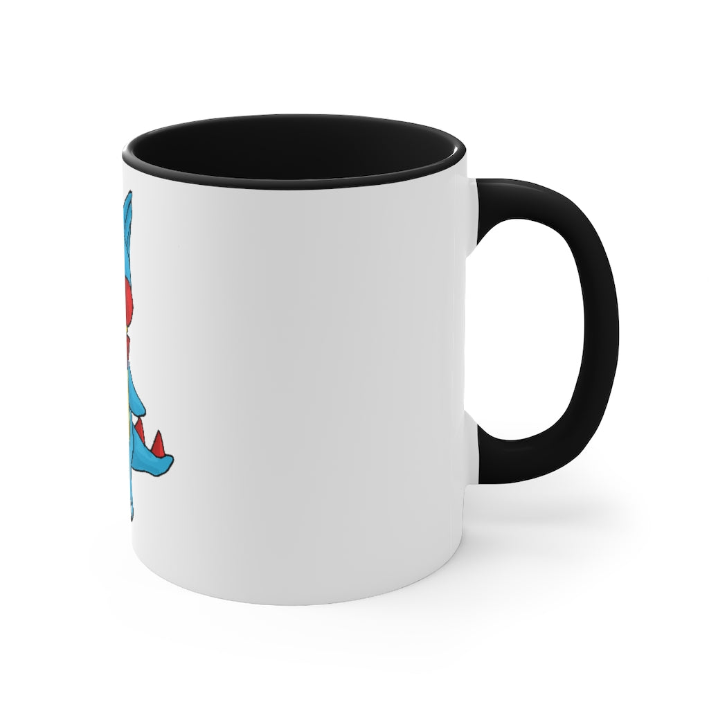 Spakeel Accent Mug showcasing a two-tone design with a white exterior and a colored interior, available in red, pink, and black options.