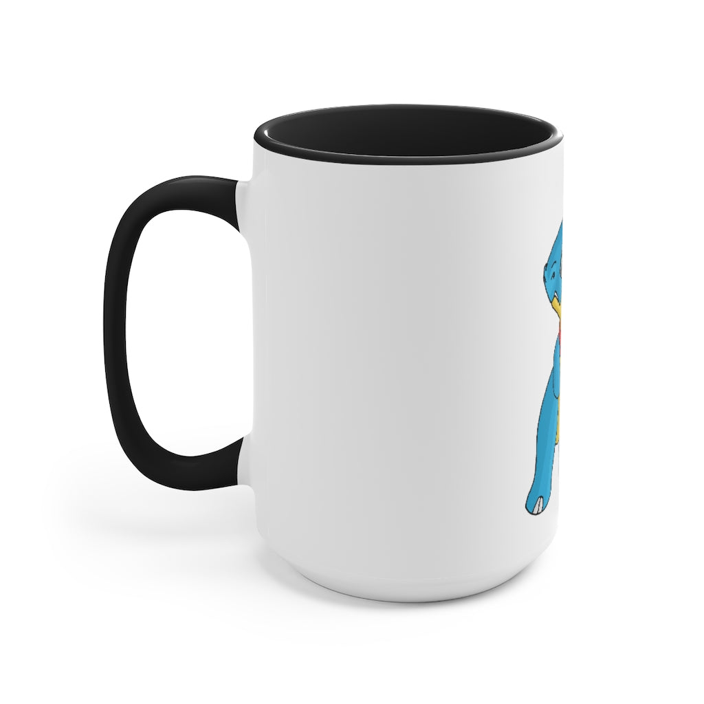 Spakeel Accent Mug showcasing a two-tone design with a white exterior and a colored interior, available in red, pink, and black options.