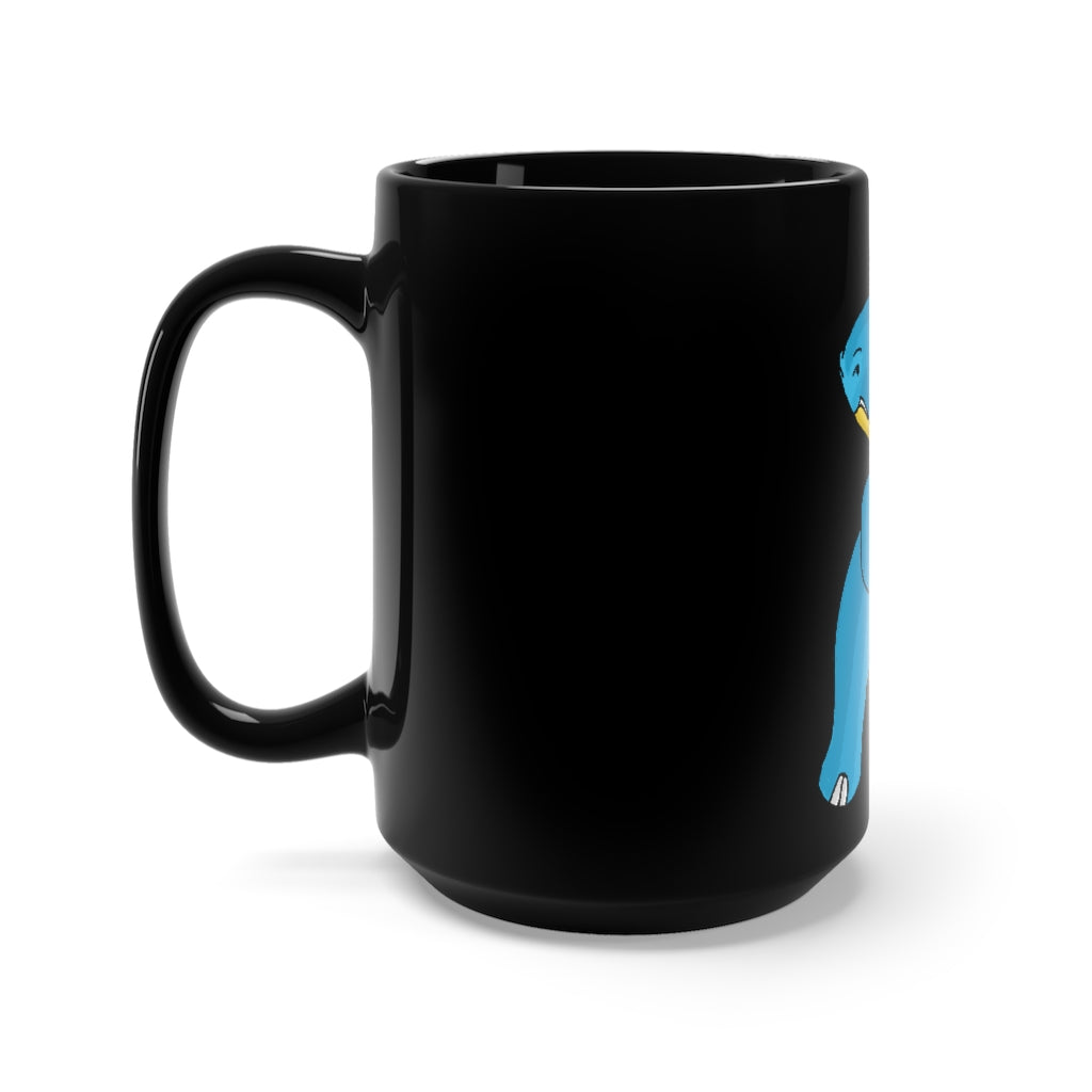 Spakeel Black Mug 15oz featuring a sleek black ceramic design with rounded corners and a comfortable C-handle.