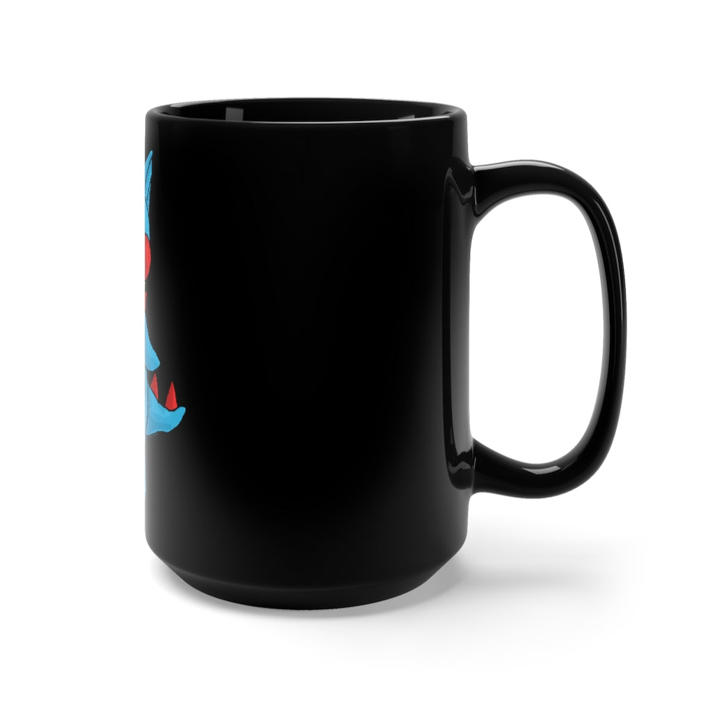 Spakeel Black Mug 15oz featuring a sleek black ceramic design with rounded corners and a comfortable C-handle.