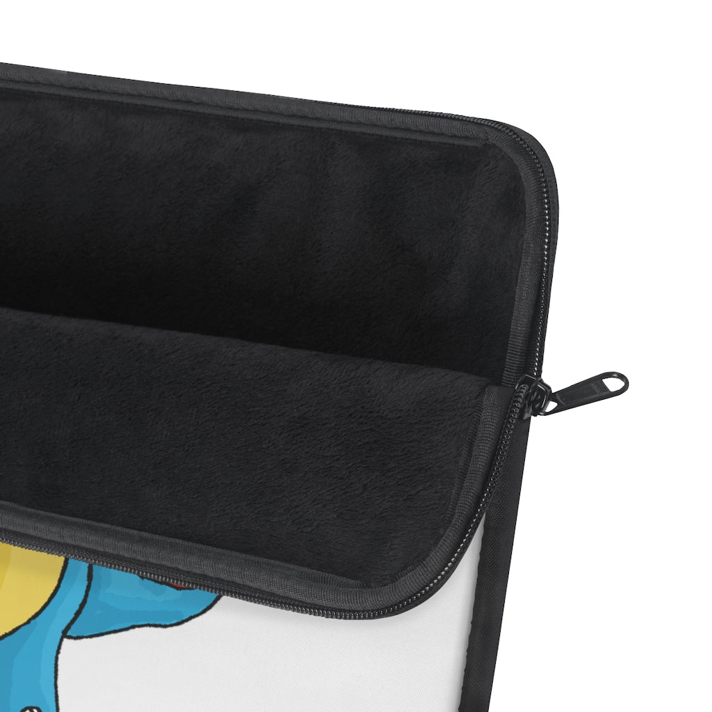 Spakeel Laptop Sleeve featuring a stylish printed design on one side and a black backside, perfect for protecting laptops.