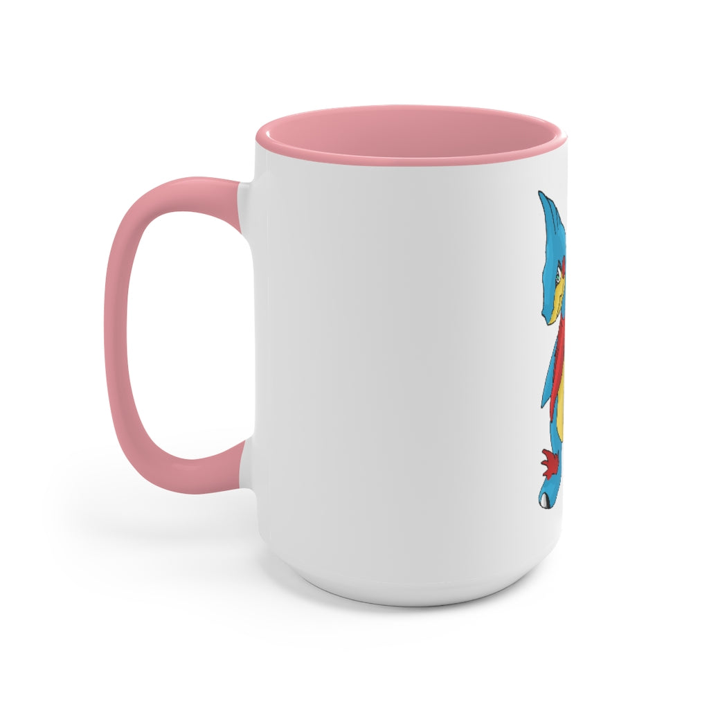 Spakez Accent Mug featuring a two-tone design with a white exterior and a colored interior, available in red, pink, and black options.