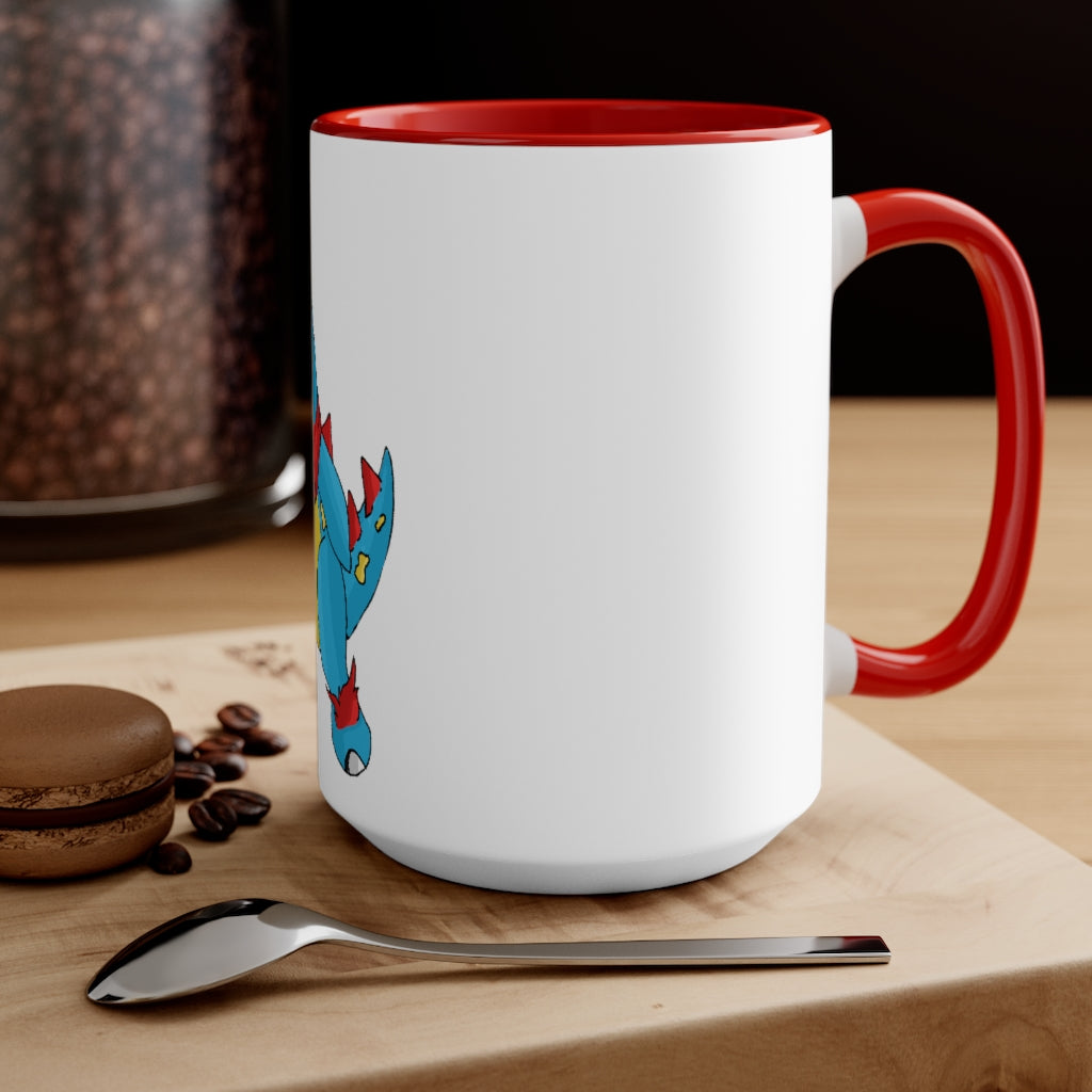 Spakez Accent Mug featuring a two-tone design with a white exterior and a colored interior, available in red, pink, and black options.