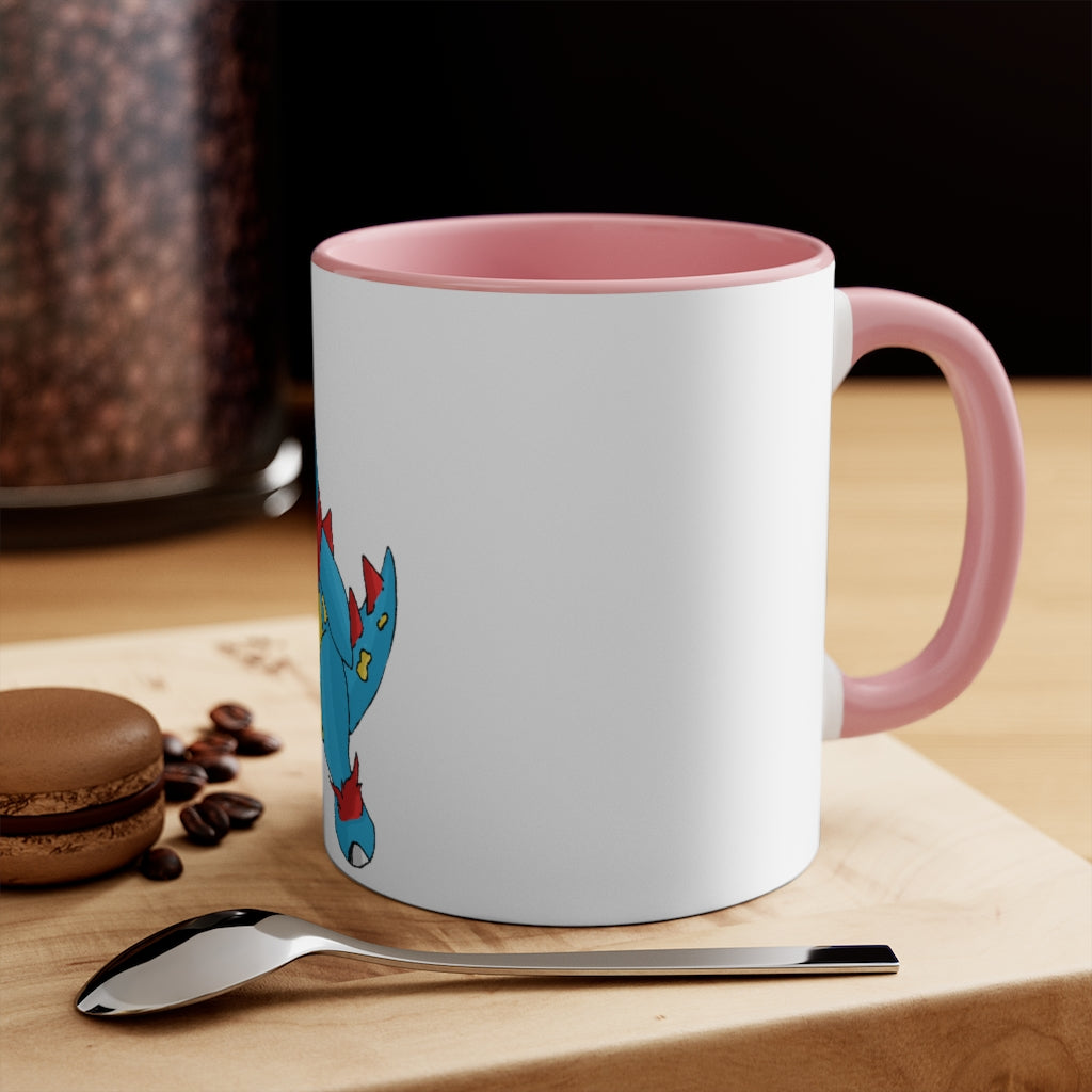 Spakez Accent Mug featuring a two-tone design with a white exterior and a colored interior, available in red, pink, and black options.