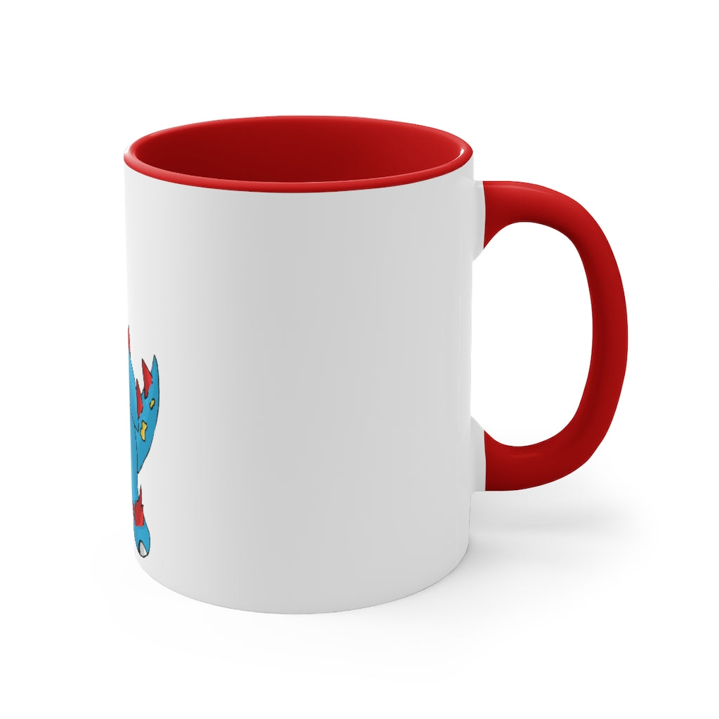 Spakez Accent Mug featuring a two-tone design with a white exterior and a colored interior, available in red, pink, and black options.