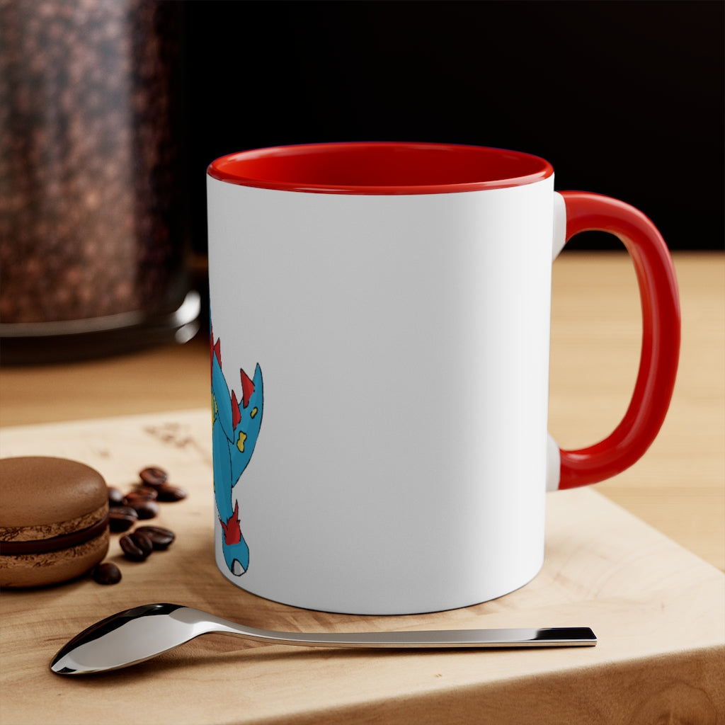 Spakez Accent Mug featuring a two-tone design with a white exterior and a colored interior, available in red, pink, and black options.