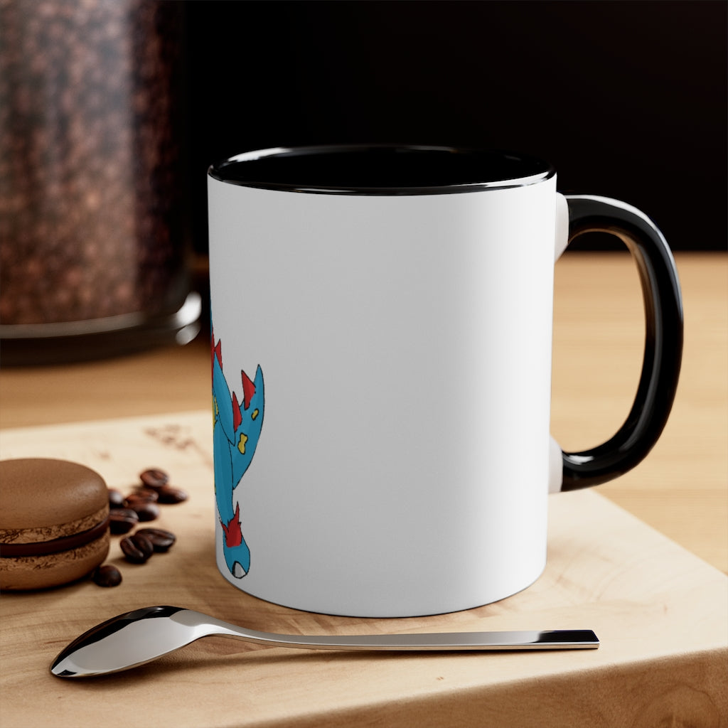 Spakez Accent Mug featuring a two-tone design with a white exterior and a colored interior, available in red, pink, and black options.