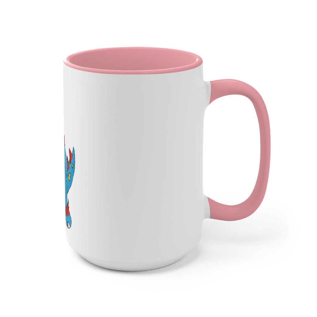 Spakez Accent Mug featuring a two-tone design with a white exterior and a colored interior, available in red, pink, and black options.