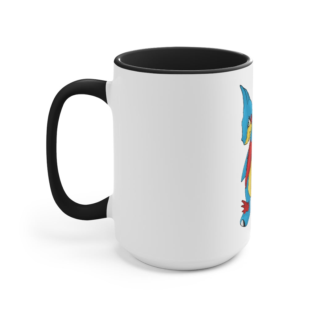 Spakez Accent Mug featuring a two-tone design with a white exterior and a colored interior, available in red, pink, and black options.