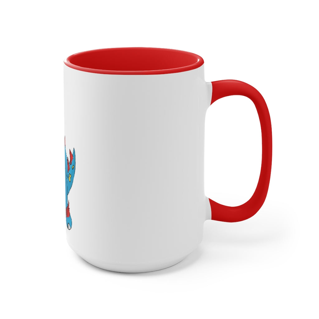 Spakez Accent Mug featuring a two-tone design with a white exterior and a colored interior, available in red, pink, and black options.