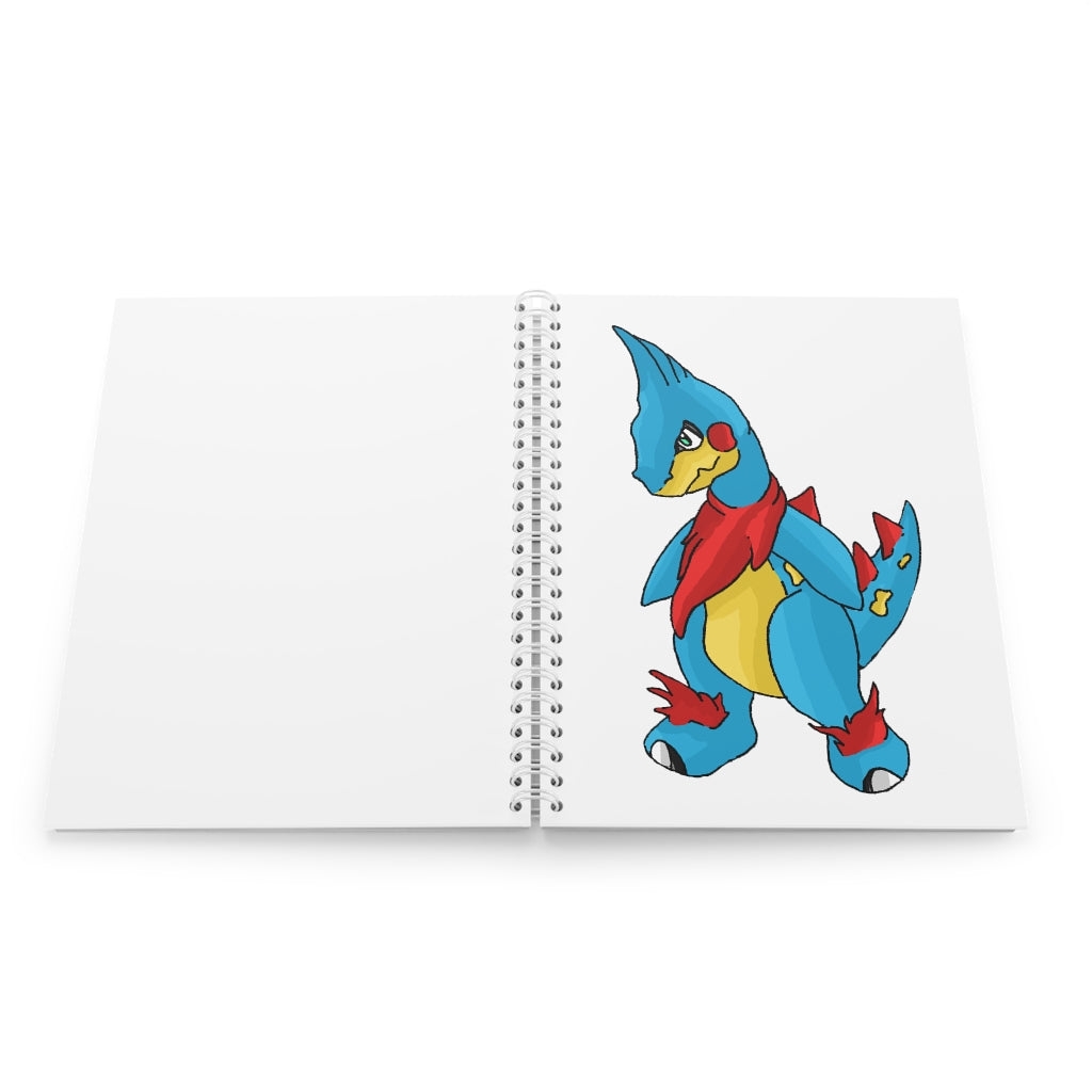 Spakez Spiral Notebook with customizable covers and wide-ruled pages, featuring a semi-gloss laminated finish.