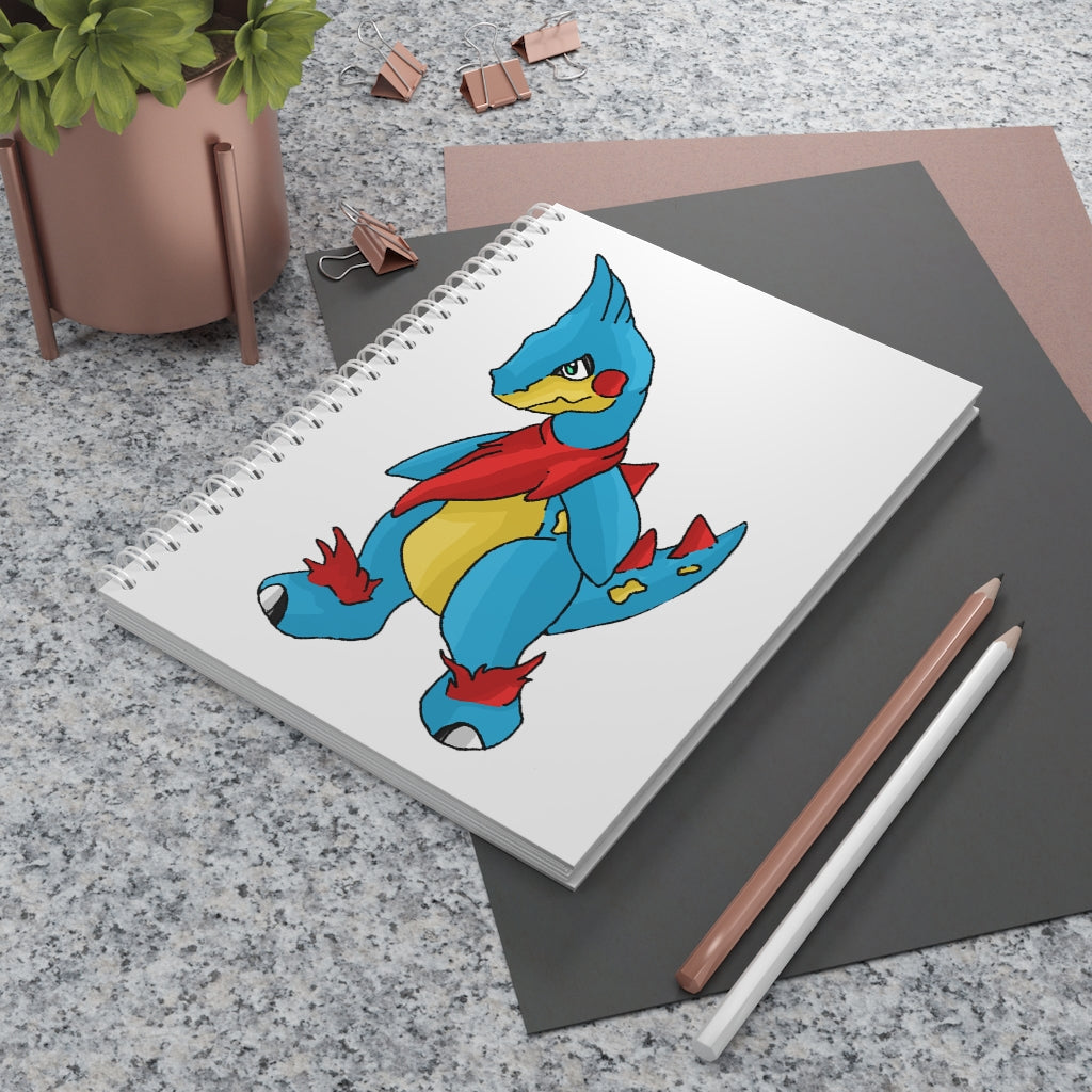 Spakez Spiral Notebook with customizable covers and wide-ruled pages, featuring a semi-gloss laminated finish.