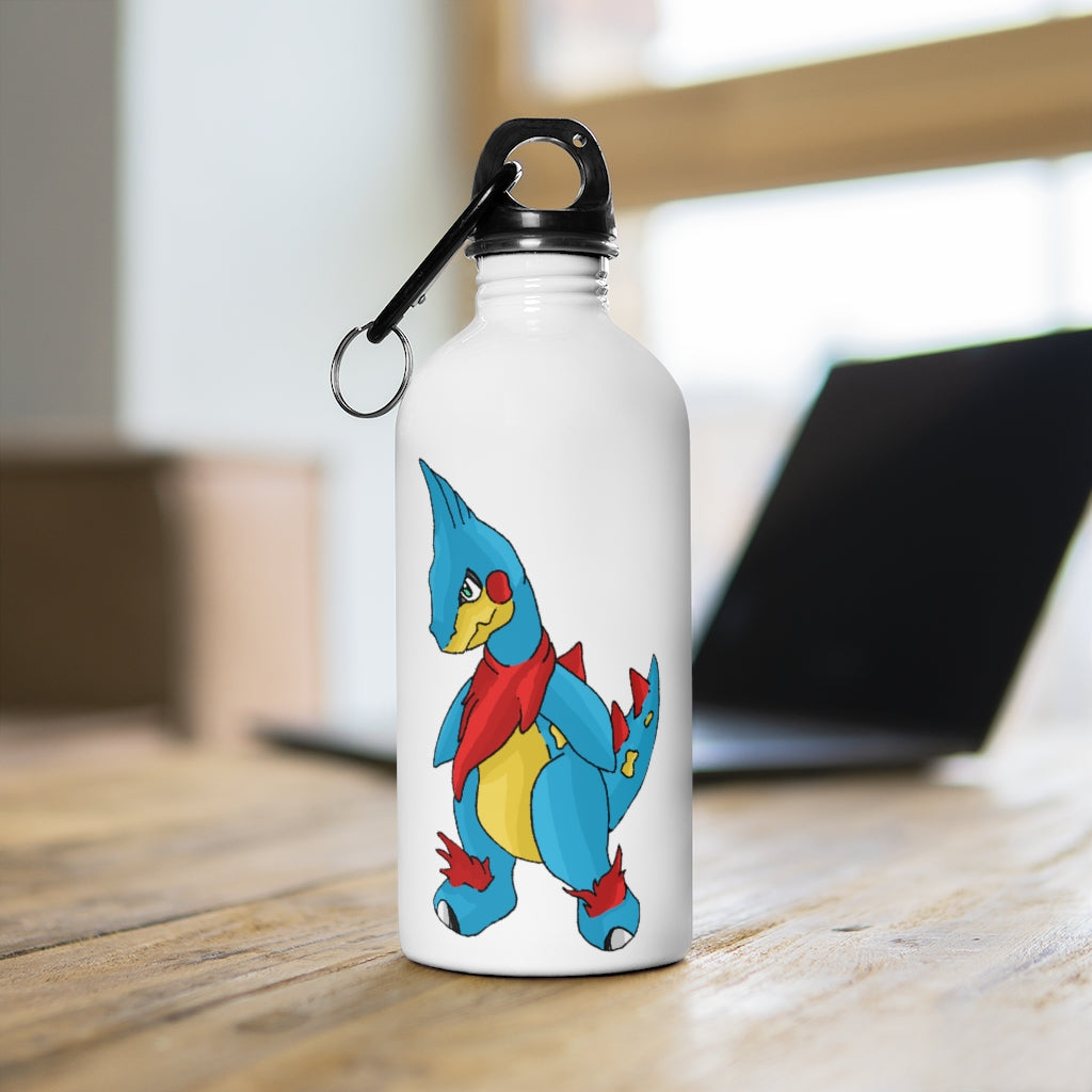 Spakez Stainless Steel Water Bottle with a plastic screw top and stylish print, perfect for hydration on the go.