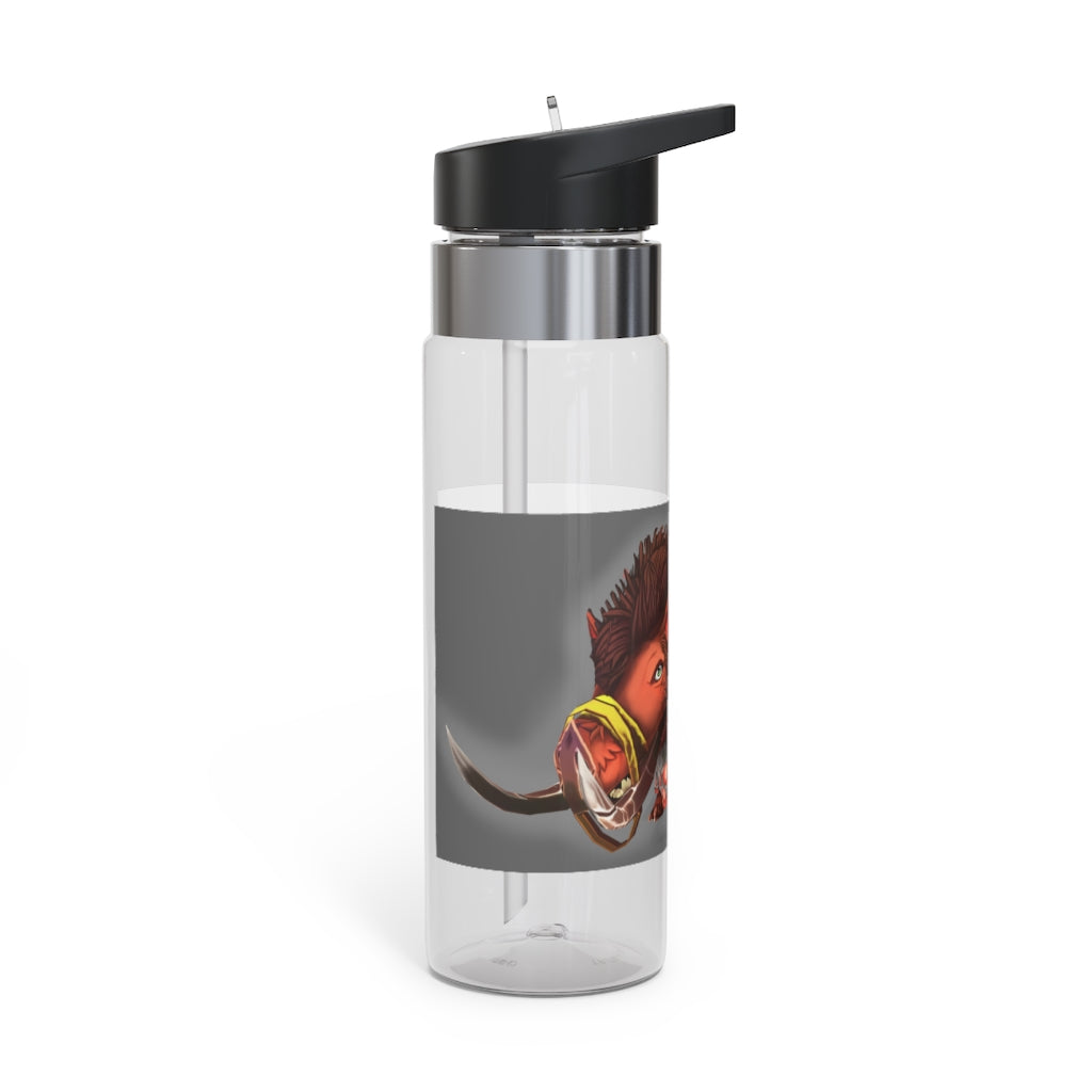 Spam the Death Mount Kensington Tritan™ Sport Bottle in vibrant colors with a carabiner hook, showcasing its sleek design and spill-resistant lid.