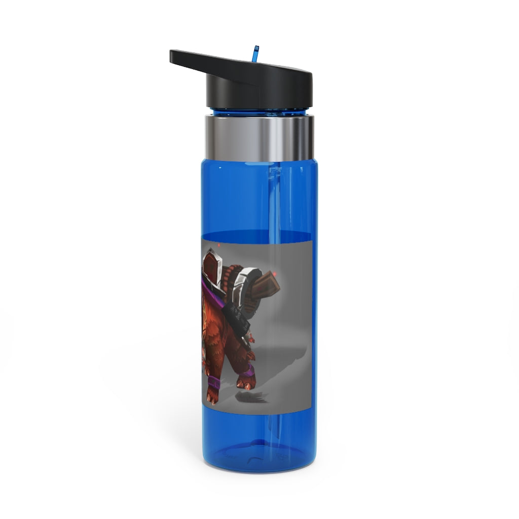 Spam the Death Mount Kensington Tritan™ Sport Bottle in vibrant colors with a carabiner hook, showcasing its sleek design and spill-resistant lid.