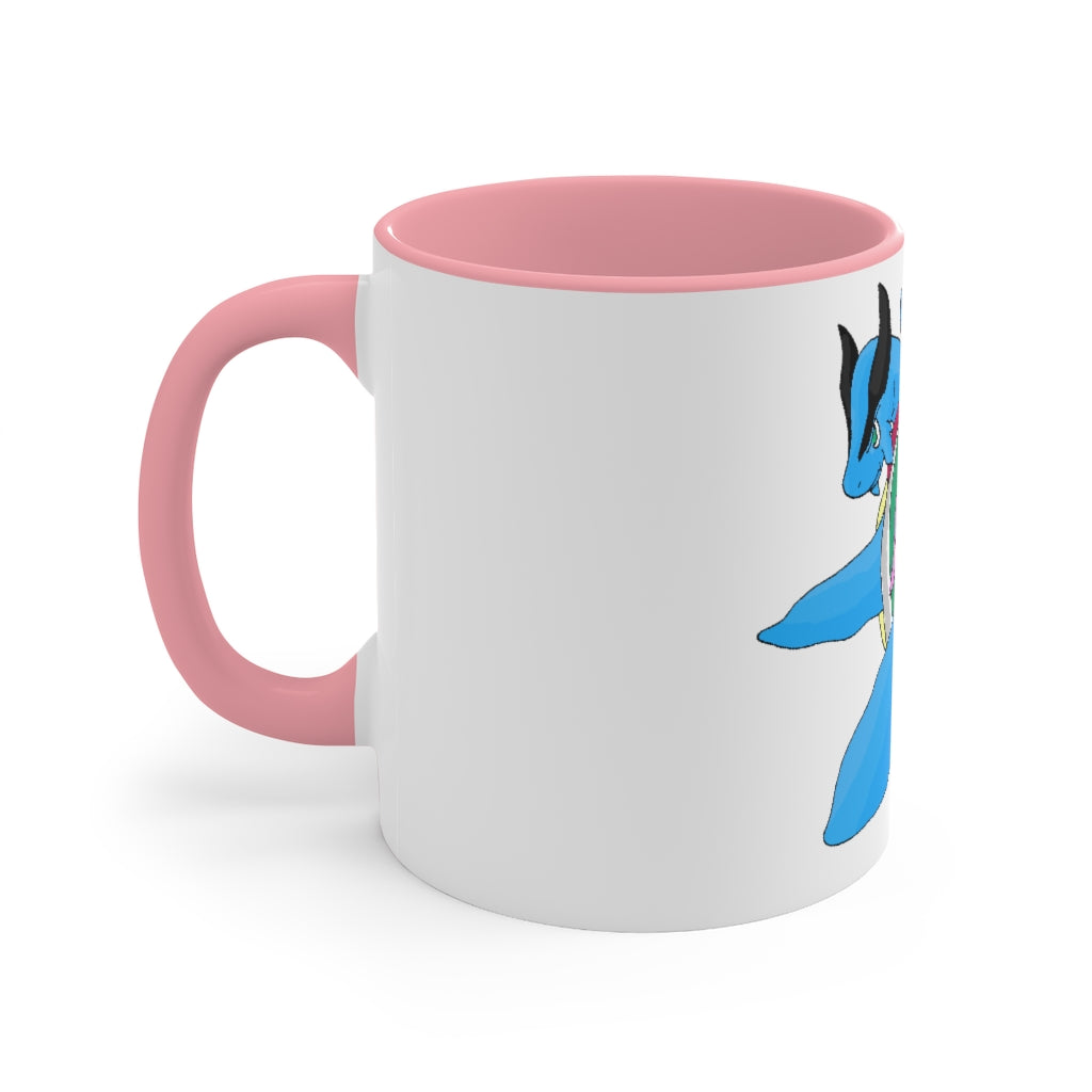 Spanglex Accent Mug featuring a two-tone design with a white exterior and a colored interior, available in red, pink, and black options.