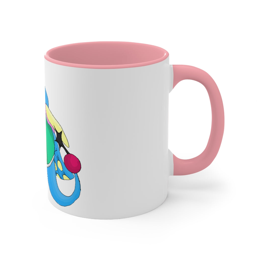 Spanglex Accent Mug featuring a two-tone design with a white exterior and a colored interior, available in red, pink, and black options.