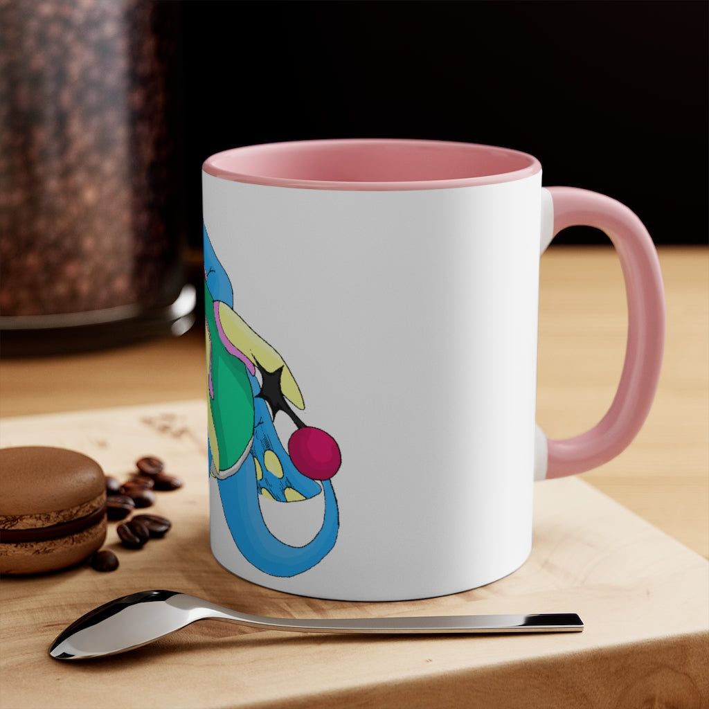 Spanglex Accent Mug featuring a two-tone design with a white exterior and a colored interior, available in red, pink, and black options.