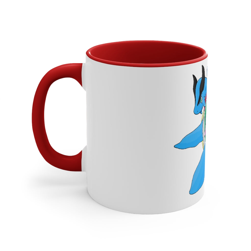 Spanglex Accent Mug featuring a two-tone design with a white exterior and a colored interior, available in red, pink, and black options.