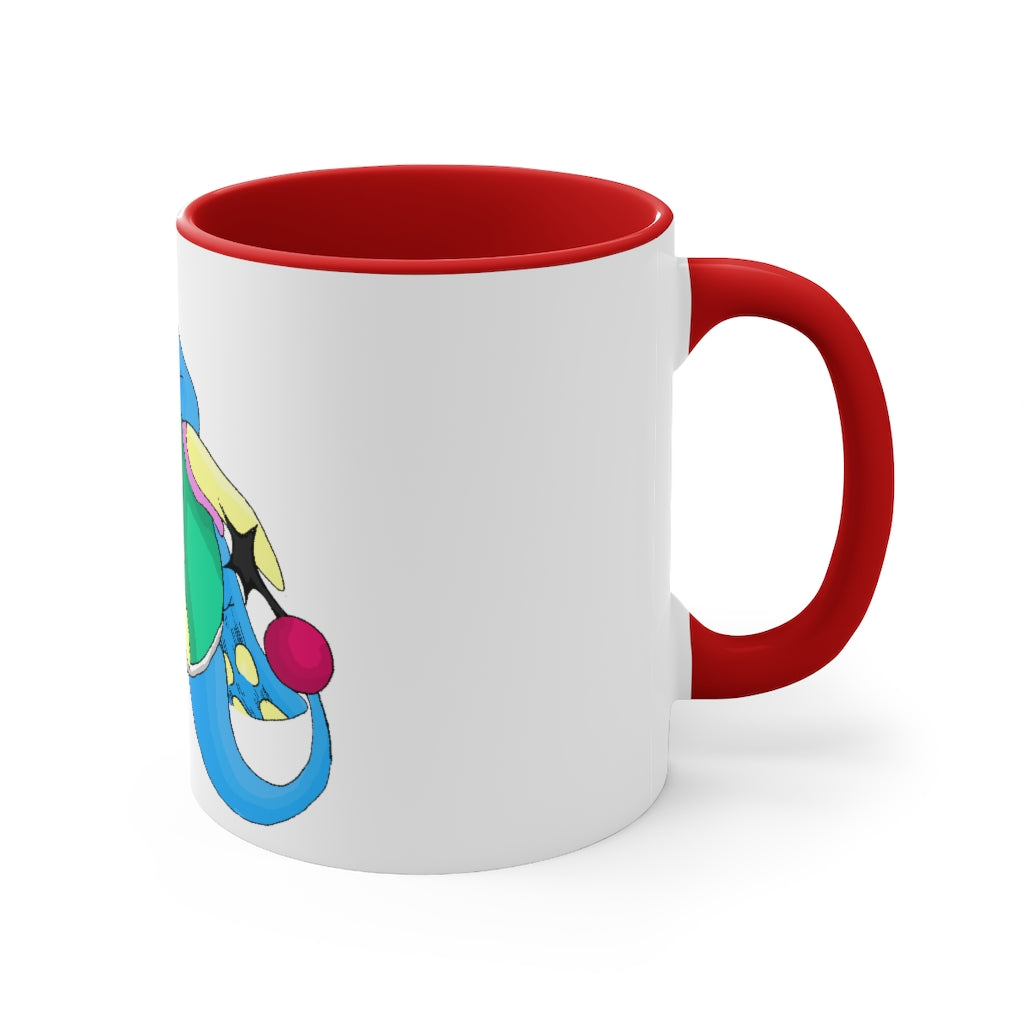 Spanglex Accent Mug featuring a two-tone design with a white exterior and a colored interior, available in red, pink, and black options.