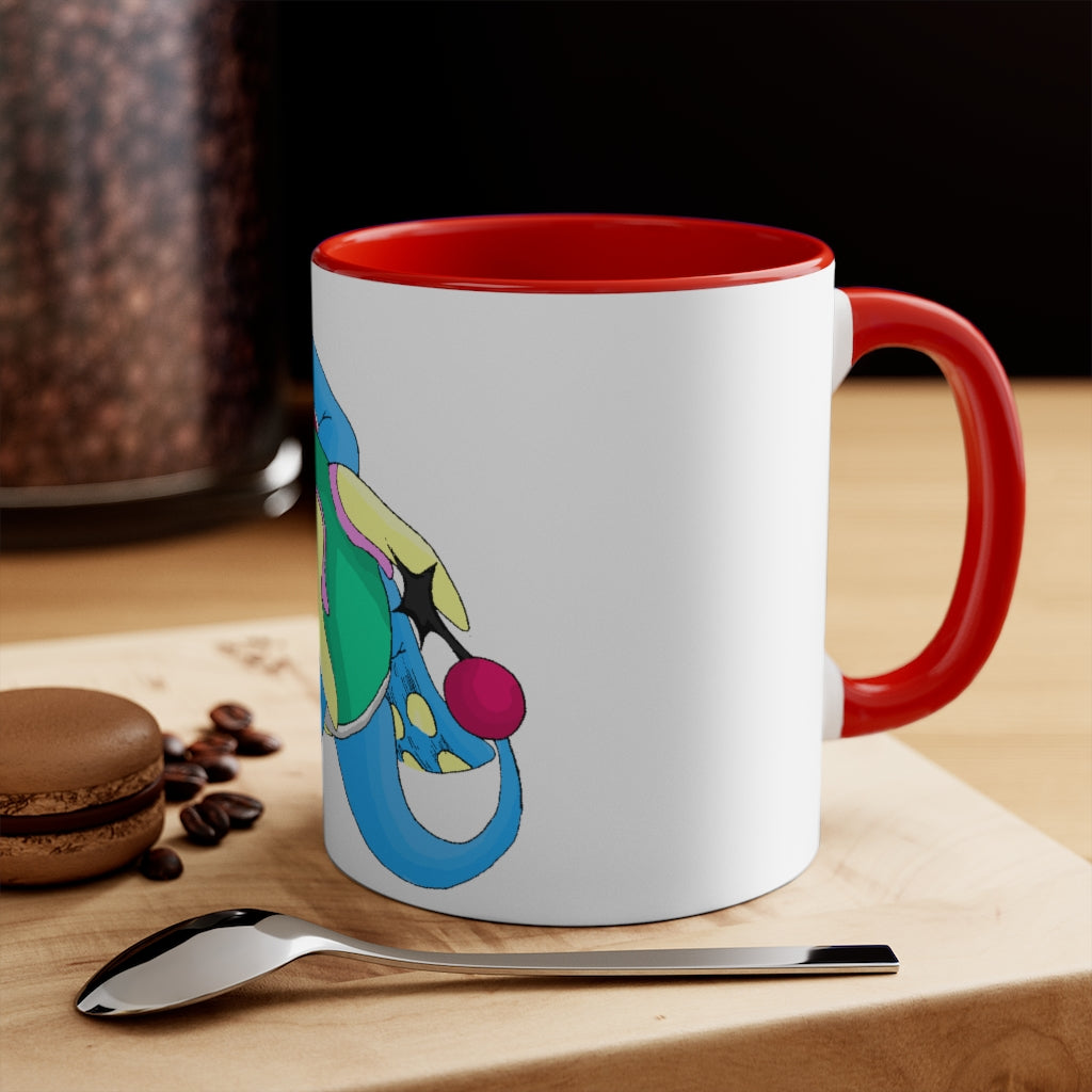 Spanglex Accent Mug featuring a two-tone design with a white exterior and a colored interior, available in red, pink, and black options.