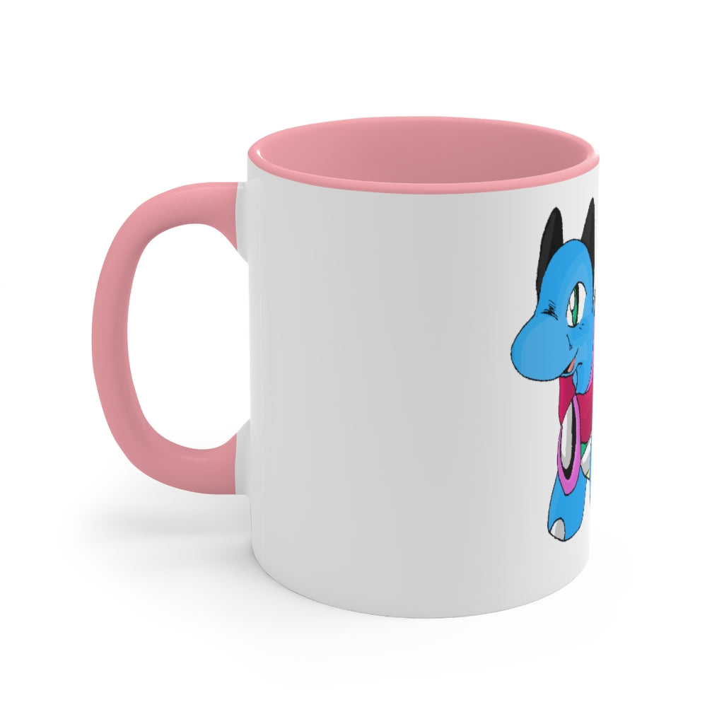 A stylish two-tone Spanx Accent Mug featuring a white exterior with a colored interior, available in red, pink, and black options.