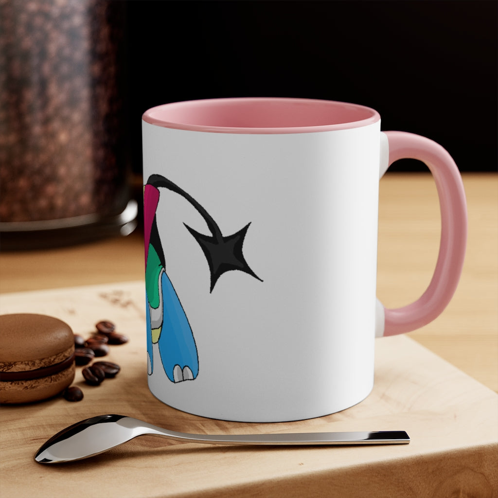 A stylish two-tone Spanx Accent Mug featuring a white exterior with a colored interior, available in red, pink, and black options.