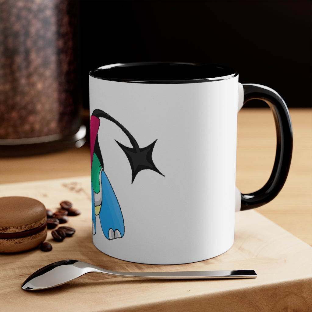 A stylish two-tone Spanx Accent Mug featuring a white exterior with a colored interior, available in red, pink, and black options.