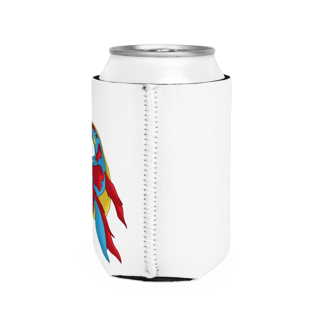 Sphale Can Cooler Sleeve in black neoprene, designed to fit standard 12 oz cans, showcasing its durable and slip-resistant features.