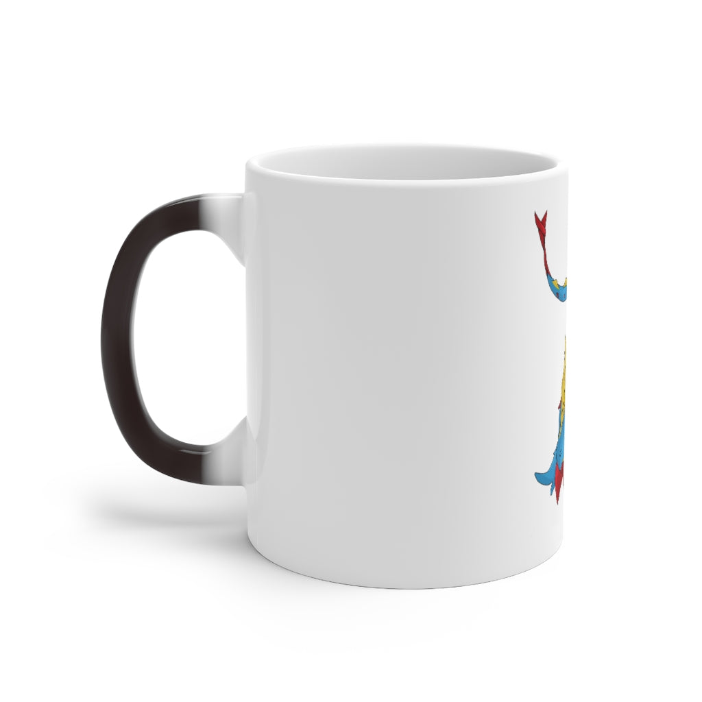 Sphale Color Changing Mug showcasing its vibrant color transformation when filled with hot liquid.