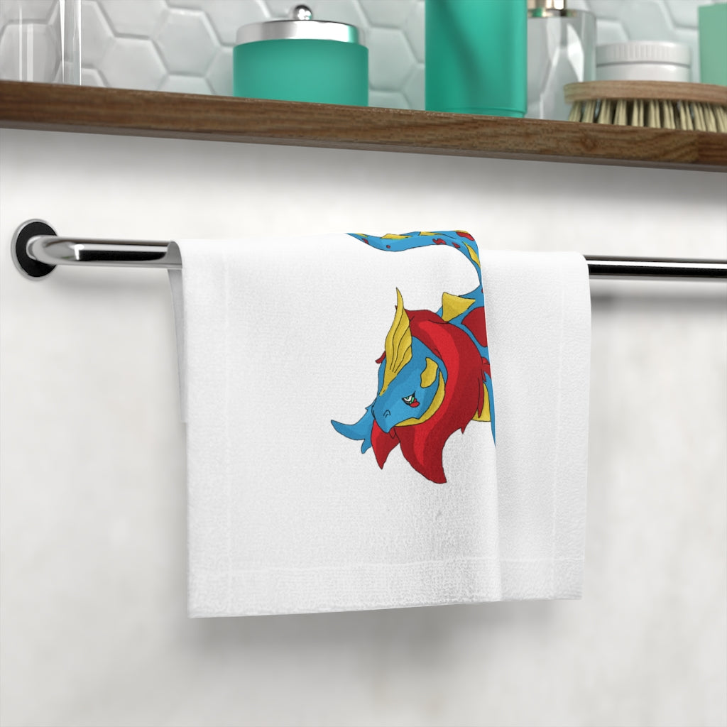 Sphale Face Towel featuring a customizable polyester front and soft cotton back, ideal for personal designs and everyday use.