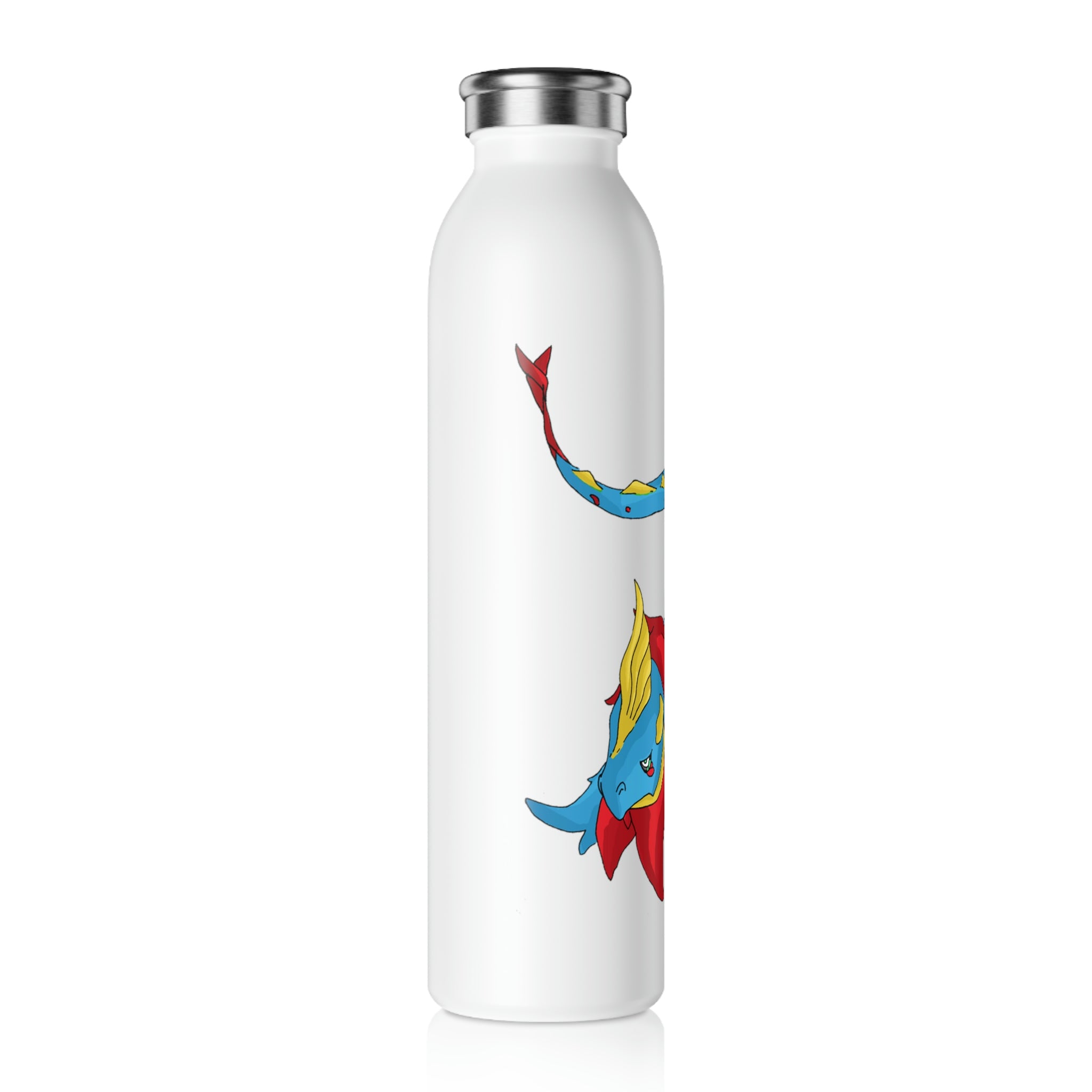 Sphale Slim Water Bottle with matte finish and stylish lid, showcasing customizable design options.