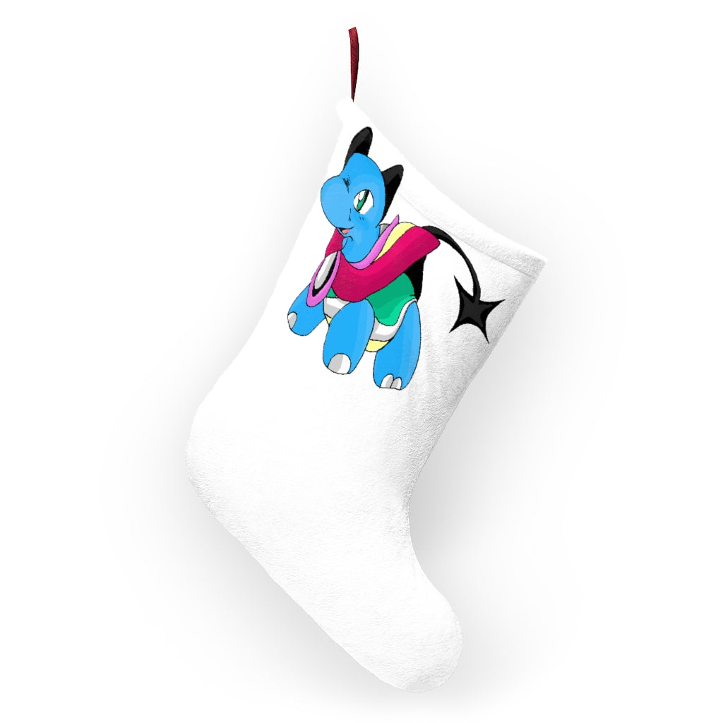 Sphanx Christmas Stockings featuring custom prints and a festive design, made from soft polyester fleece with a twill ribbon loop.