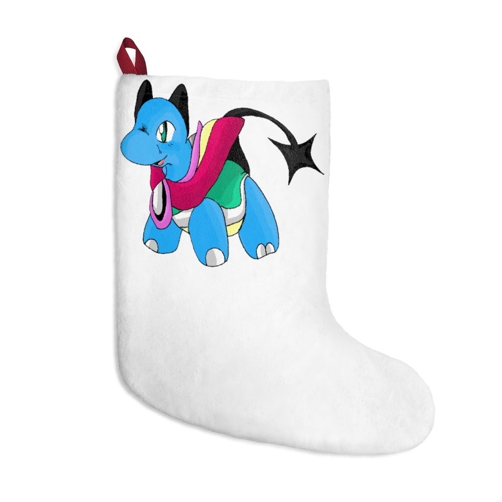 Sphanx Christmas Stockings featuring custom prints and a festive design, made from soft polyester fleece with a twill ribbon loop.