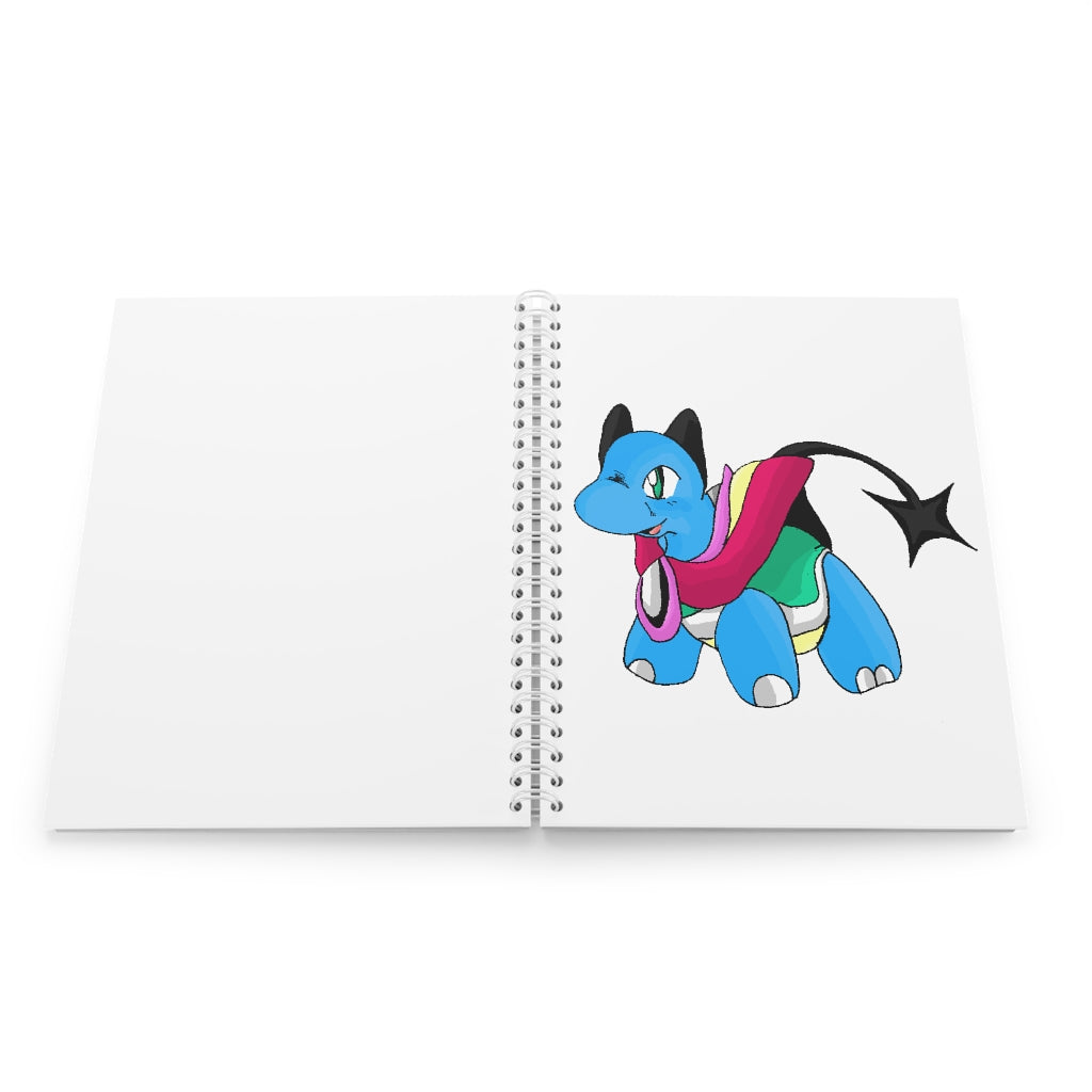 Sphanx Spiral Notebook with customizable covers and wide-ruled pages, featuring a semi-gloss laminated finish.