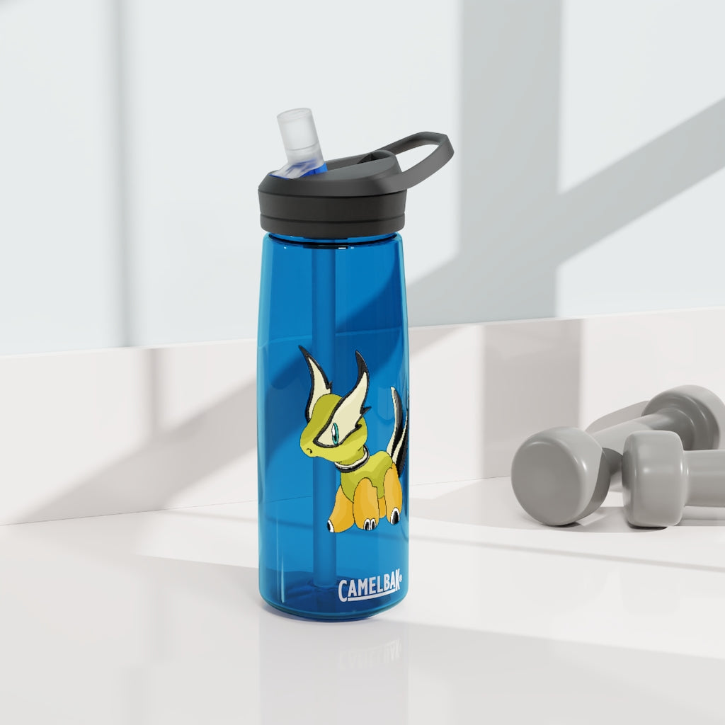 Spore CamelBak Eddy® Water Bottle in 20oz and 25oz sizes, showcasing its durable Tritan™ material and spill-proof biting valve.